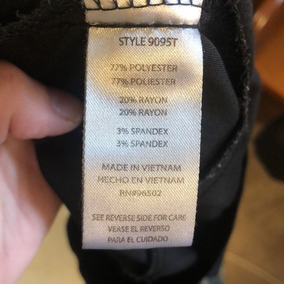 Healing Hands Scrub Pants, black size ST - Picture 4 of 5